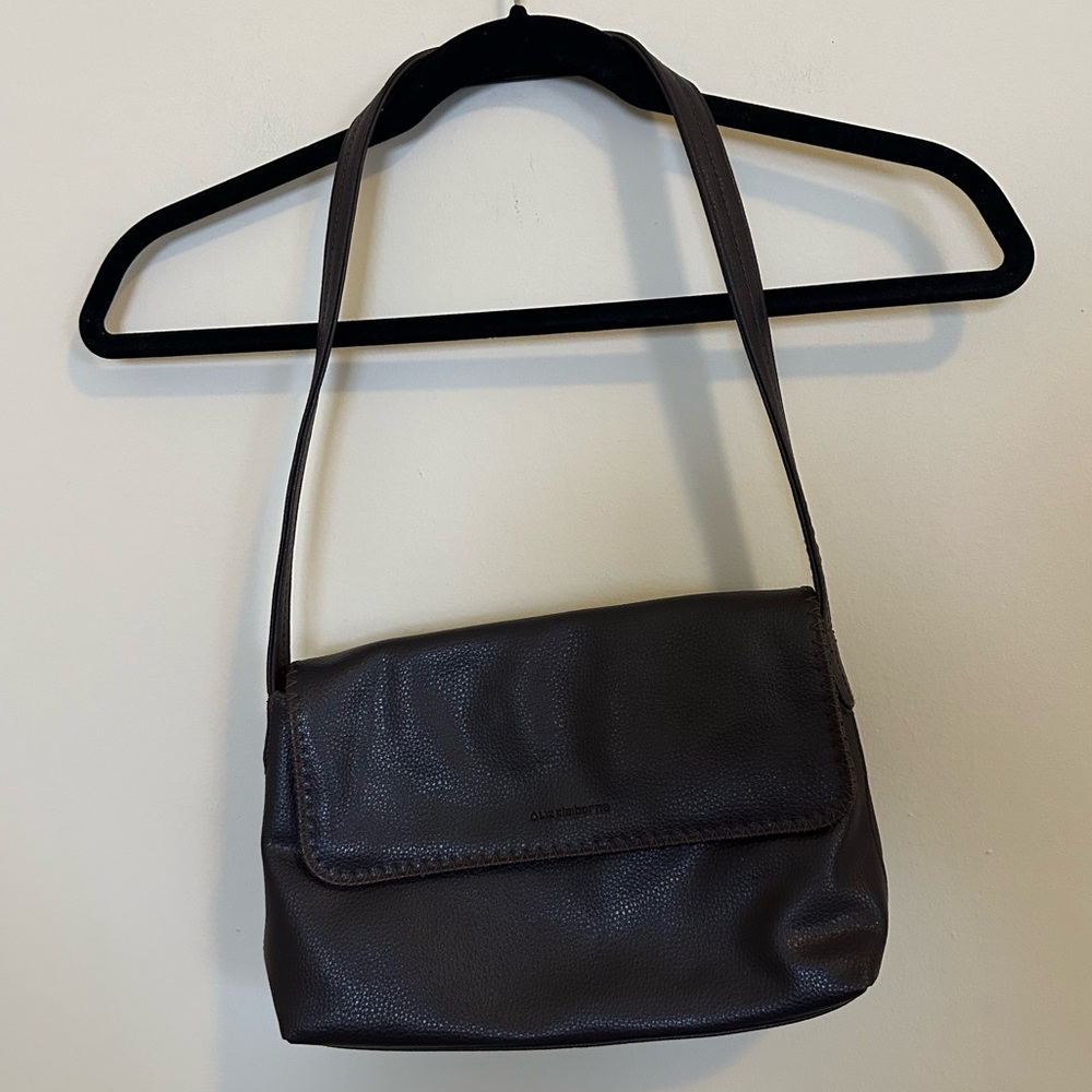 Liz Claiborne Dark Brown Flap Shoulder Bag